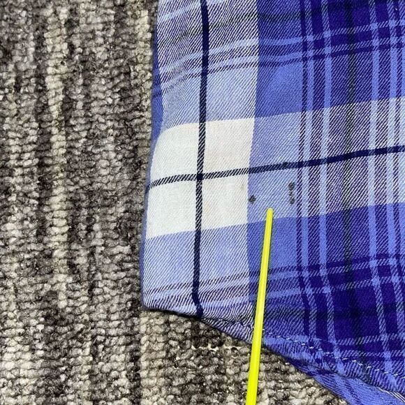 Faded Glory Girls‎ Shirt Large Purple Plaid LS Button Up Tartan Casual 90s Y2K - Picture 3 of 6